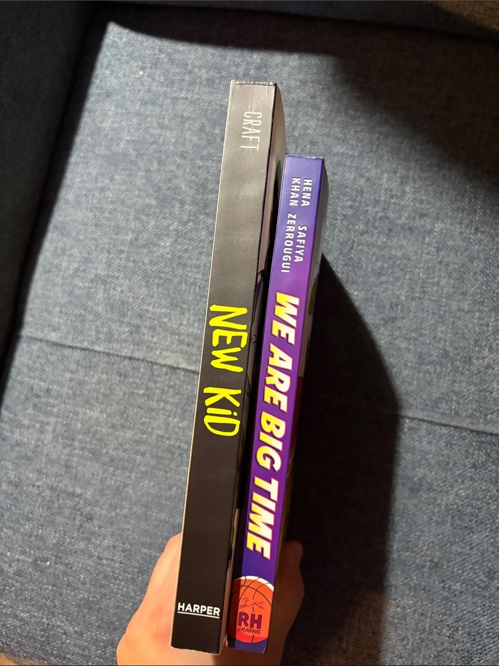 New Kid by Jerry Craft and We Are Big Time by Hena Khan
